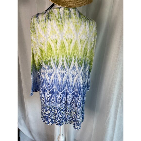 Chico’s Tie-Dye Open-Knit Cardigan - Size 2 - Picture 5 of 6